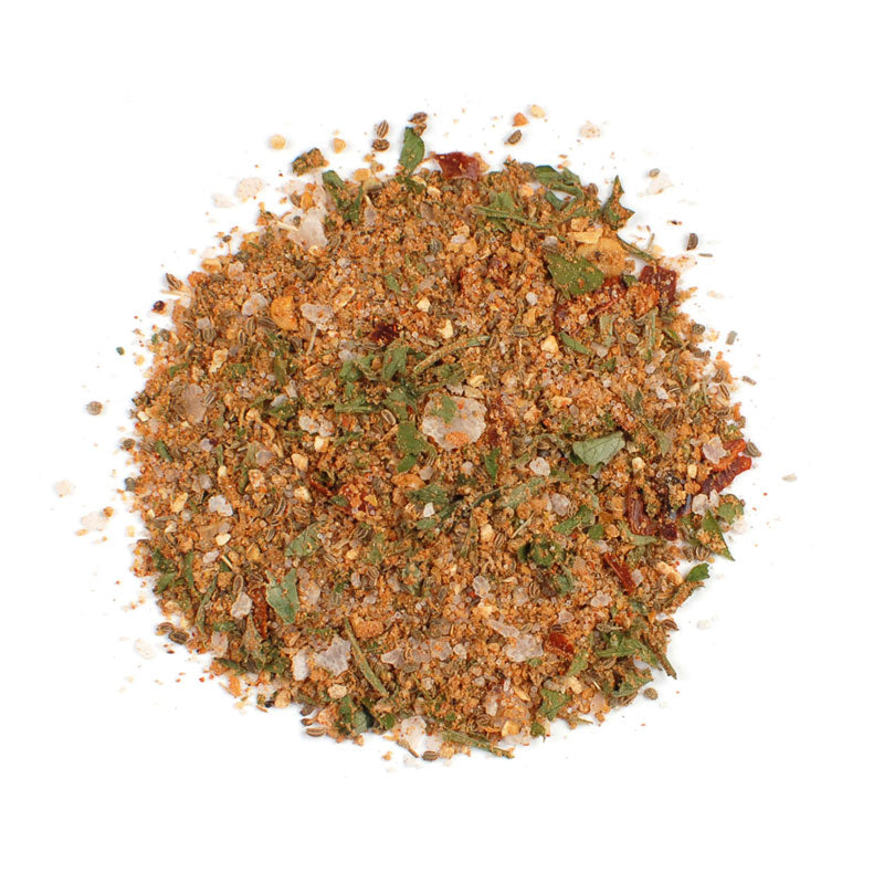SEAFOOD SPICE BLEND - 10 lb bag / box each, vibrant mix of spices for enhancing seafood flavors.